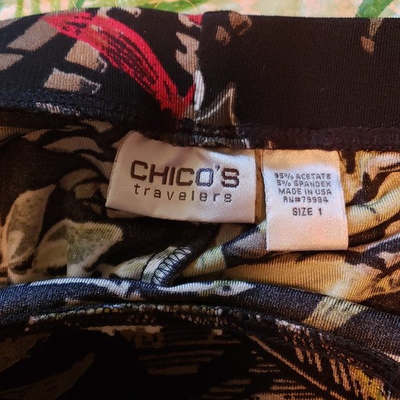 Chico's Top + Crop Pants Outfit Set Size 1 Small - Picture 3 of 7